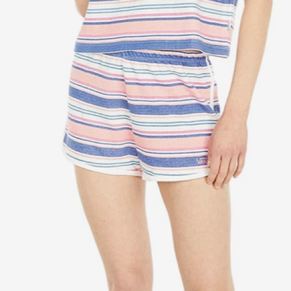 NWT! Vans Wazzy Stripe Sassed Shorts Pink Blue Multi Size Large - Picture 2 of 14